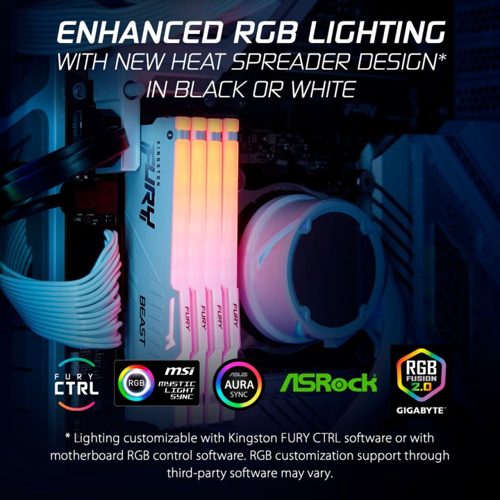 KINGSTON Memoria RAM DDR5 per desktop FURY BEAST-RGB