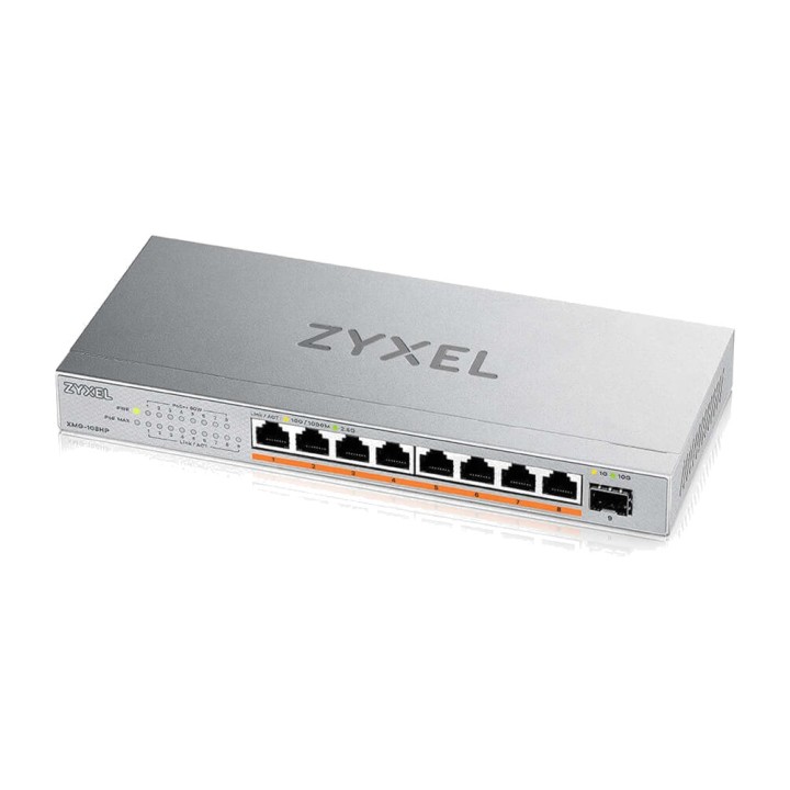 ZYXEL Nespravovaný 8-portový 2,5G PoE switch XMG-108HP