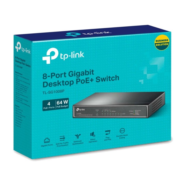 TP-LINK Switch no gestionado Gigabit de 8 puertos con 4 PoE TL-SG1008P 1074614