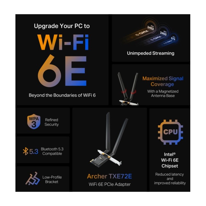 TP-LINK Targeta de xarxa WiFi 6E i Bluetooth PCIe
