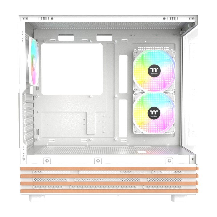 THERMALTAKE Skříň PC semitower s tvrzeným sklem a dřevěnou