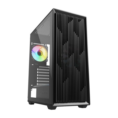 caja de pc semitorre con cristal templado y frontal de malla vk2-rgb-atx