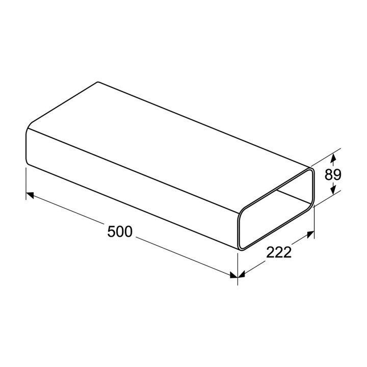 NEFF Platte afvoerbuis voor afzuigkap Z861SM1 0,5M 1676214