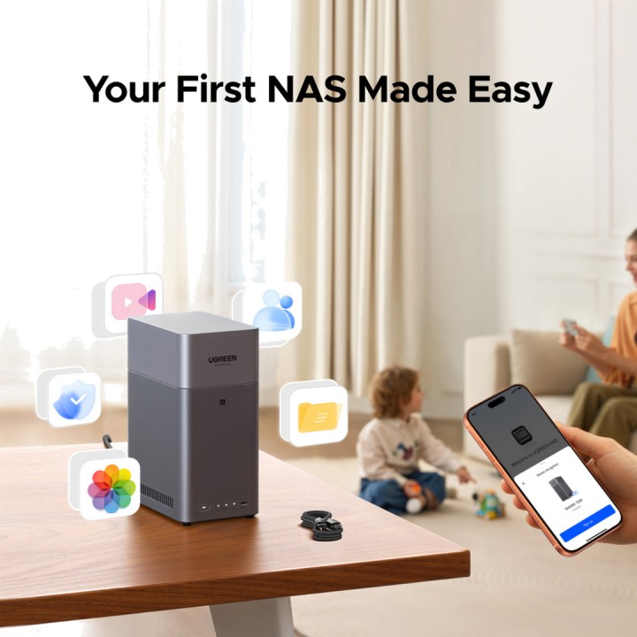 UGREEN 2-bay NAS-server med harddiske DH2300 4GB