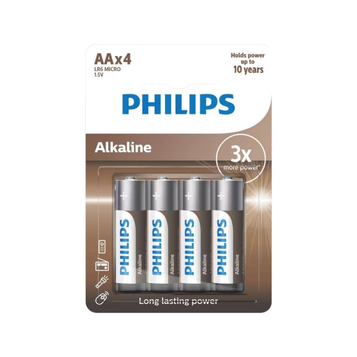 PHILIPS Pila alcalina gama eco 4U LR6 17211A