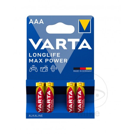 pack 4 små batterier aaa longlife max power