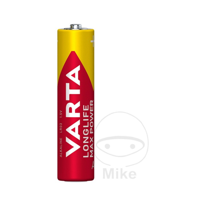 VARTA Pack 4 pilas pequeñas AAA LONGLIFE MAX POWER 156.01.24