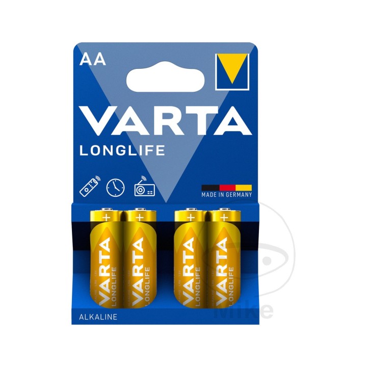 VARTA Pack 4 pilas medianas AA LONGLIFE 156.01.28