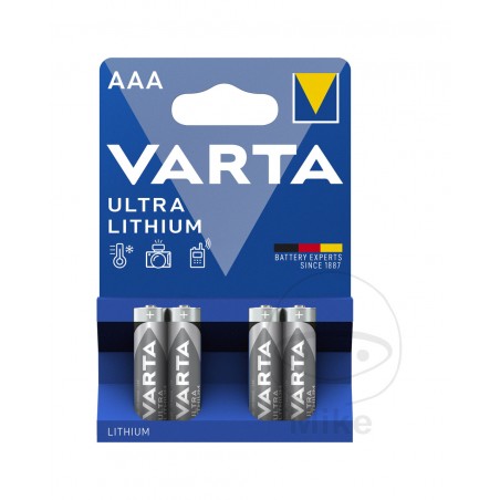 pakkaus 4 pientä litiumparistoa aaa ultra